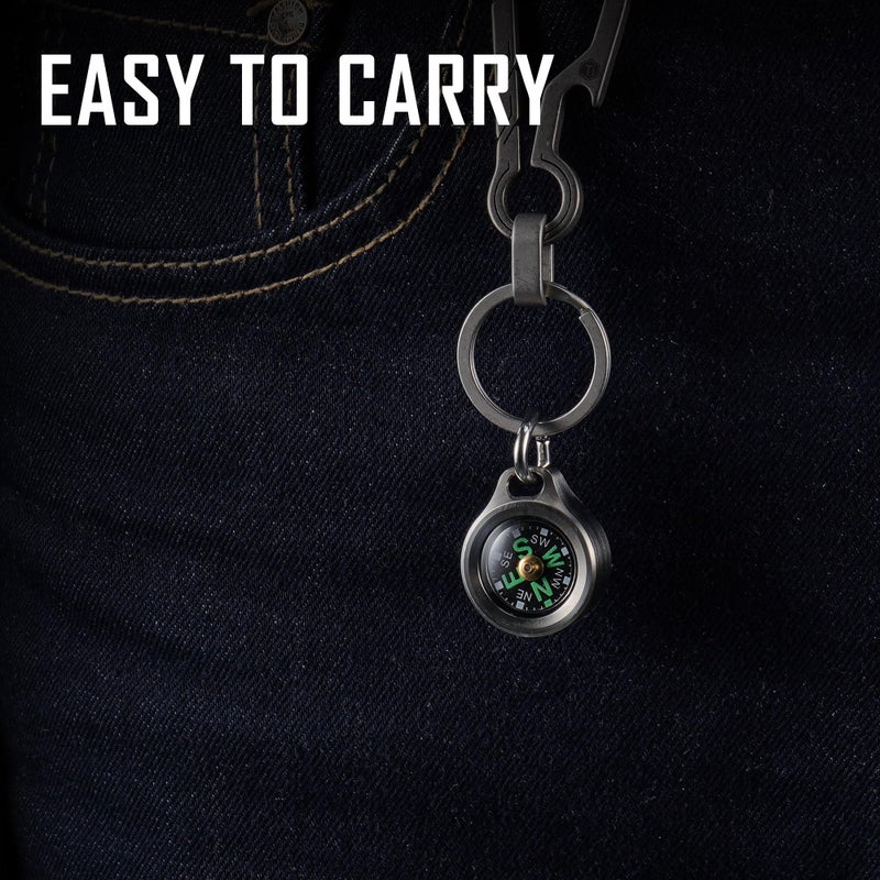 MecArmy CMP/CMP2 Mini Compass- Meaningful Graduation Birthday Gifts for Men Women, EDC Titanium/Brass/Copper Pocket Compass for Hiking SurvivaI, IPX5 Waterproof, Glow in The Dark, Necklace Pendant - Image 5